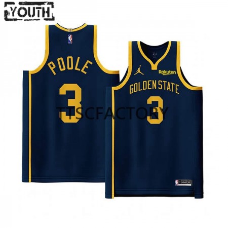 Kinder NBA Golden State Warriors Trikot Jordan Poole 3 Jordan 2022-23 Statement Edition Navy Swingman